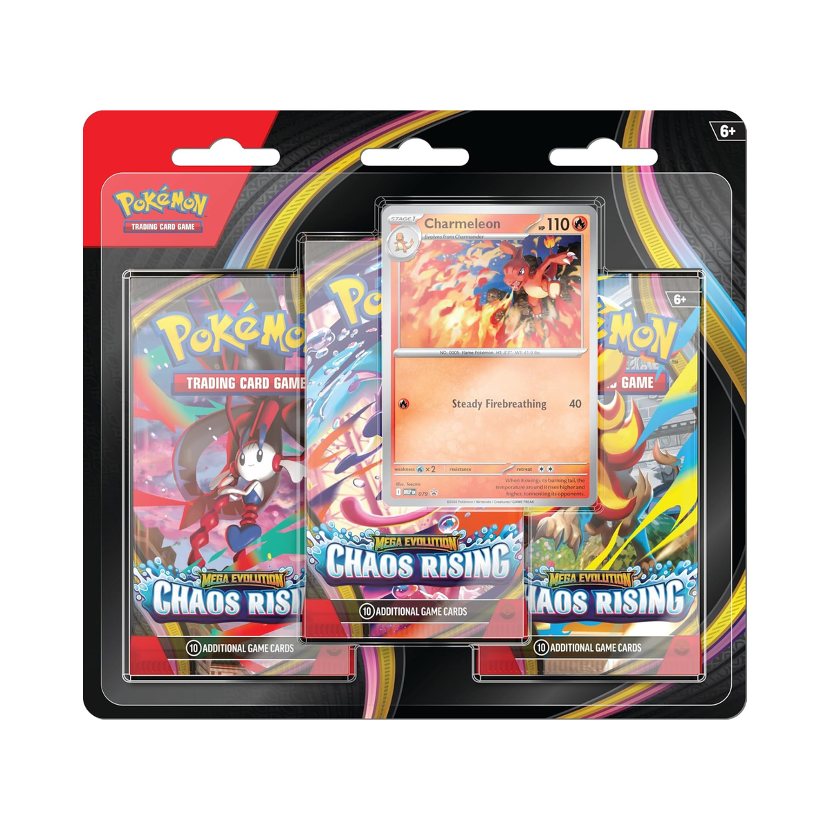 Pokémon TCG: Mega Evolution—Chaos Rising 3 Booster Pack Blister (Charmeleon)
